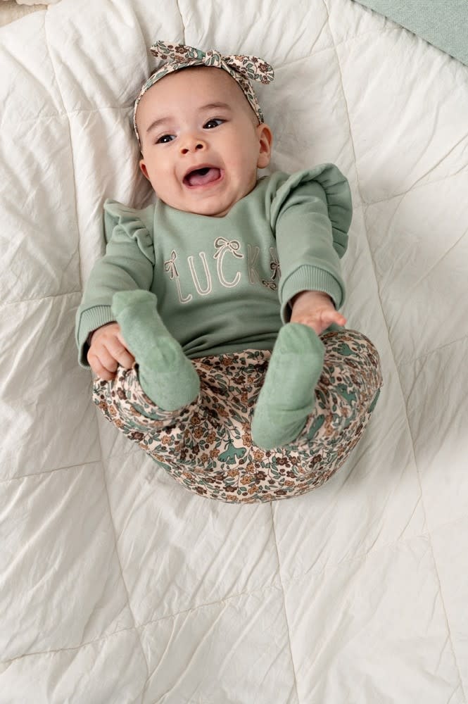 Feetje Sweater relaxed fit Jade Groen - Lucky Bloombird