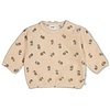 Sweater velours rib met borduursels Offwhite - Lucky Bloombird