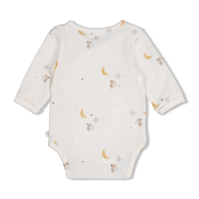 Feetje Wikkelromper AOP Offwhite - Over the Moon for You