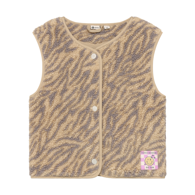Daily7 Teddy Gilet Animal Ginger Root
