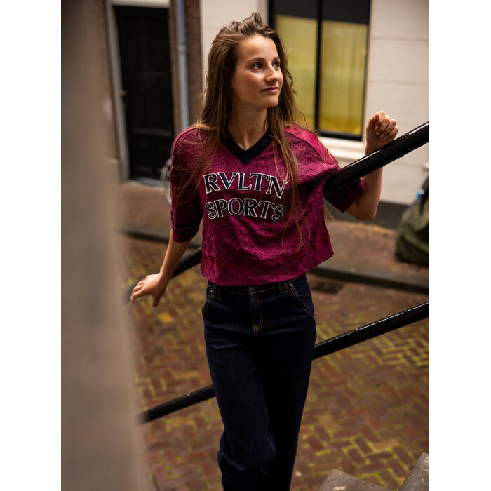 Looxs 10sixteen lace Tee Ruby red
