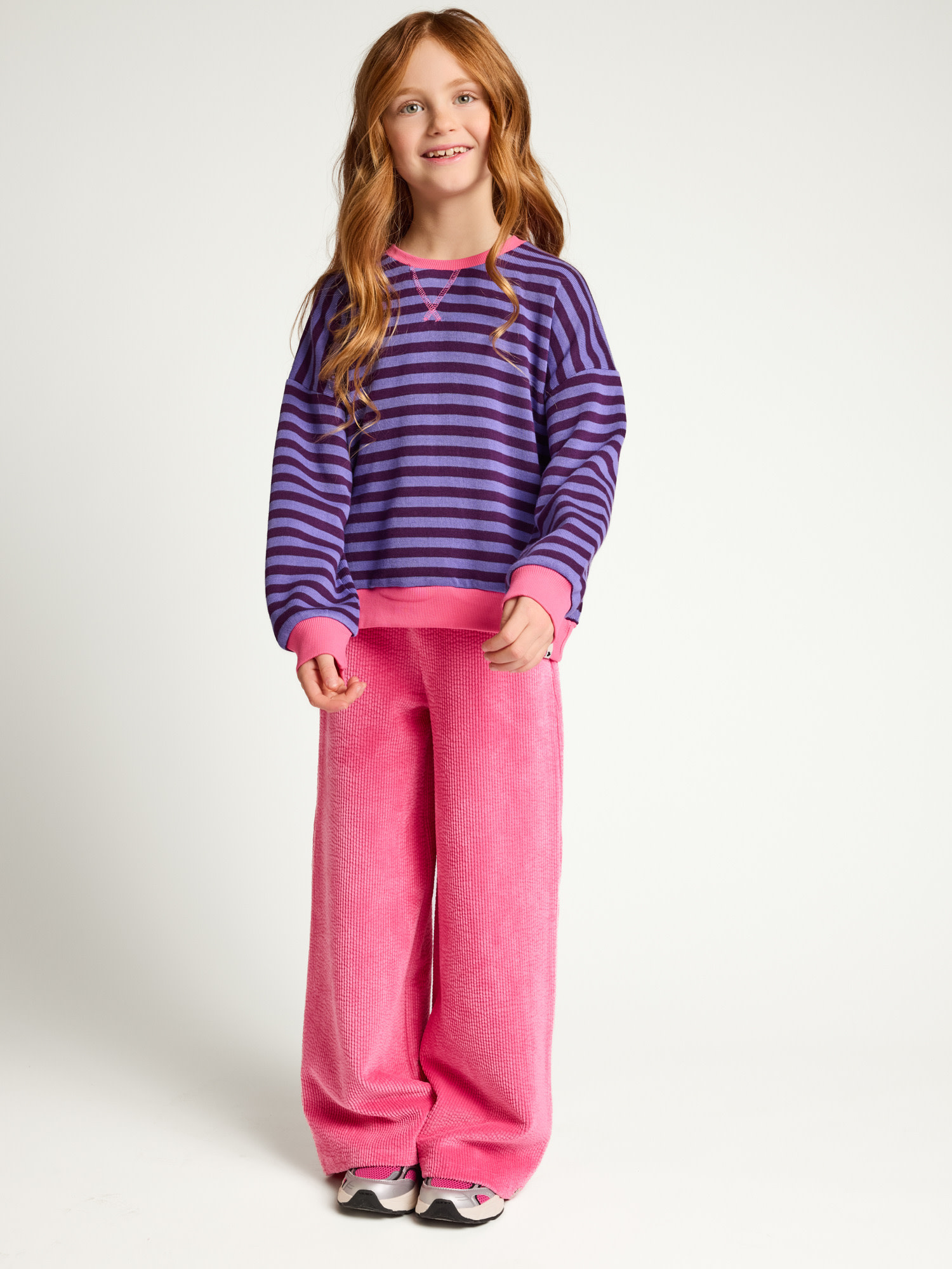 Looxs Little y/d stripe sweater Purple stripe