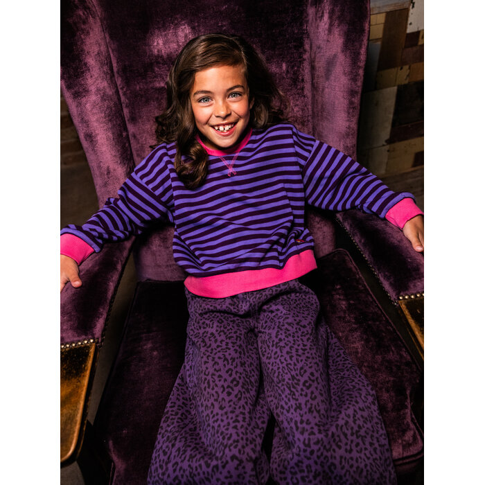 Looxs Little y/d stripe sweater Purple stripe