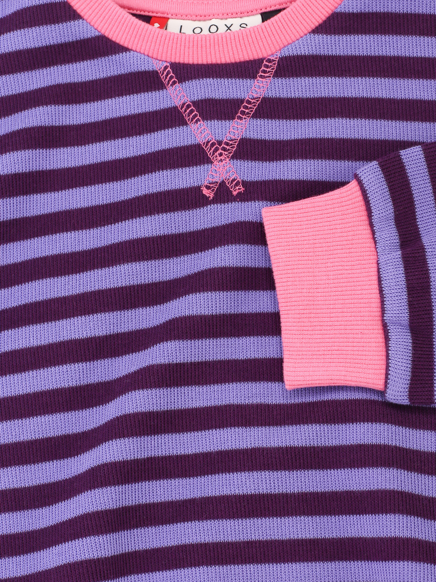 Looxs Little y/d stripe sweater Purple stripe