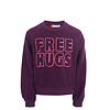 Little fleece sweater Eggplant