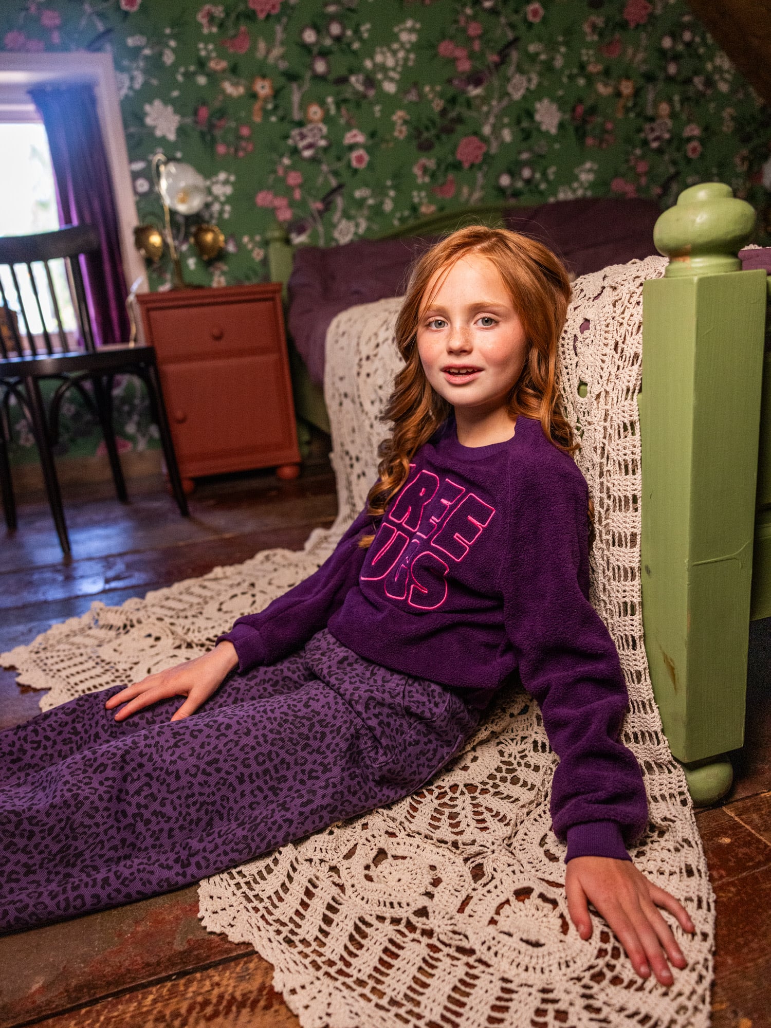 Looxs Little fleece sweater Eggplant