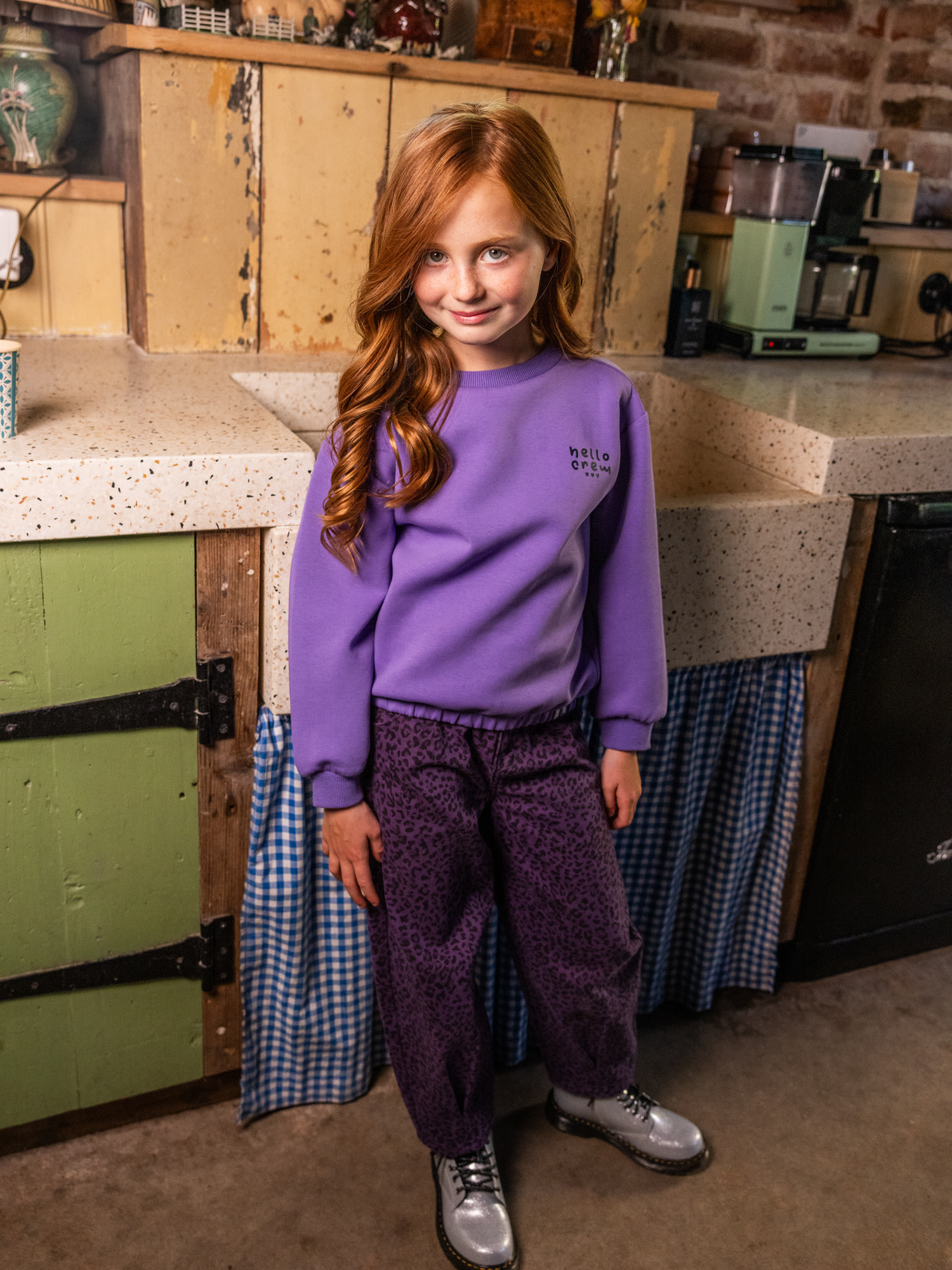 Looxs Little leopard jeans Purple leopard