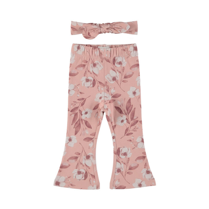 Dirkje 2 pc set, treggings, flared, Headband Misty rose