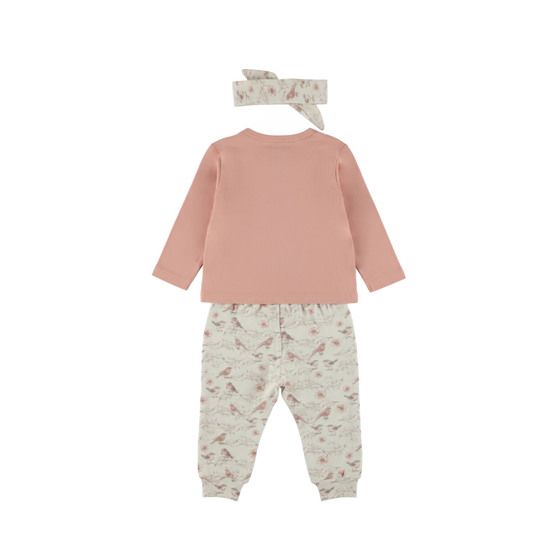 Dirkje 3 pc set, Longsleeve, Jogging trousers, Headband Misty rose