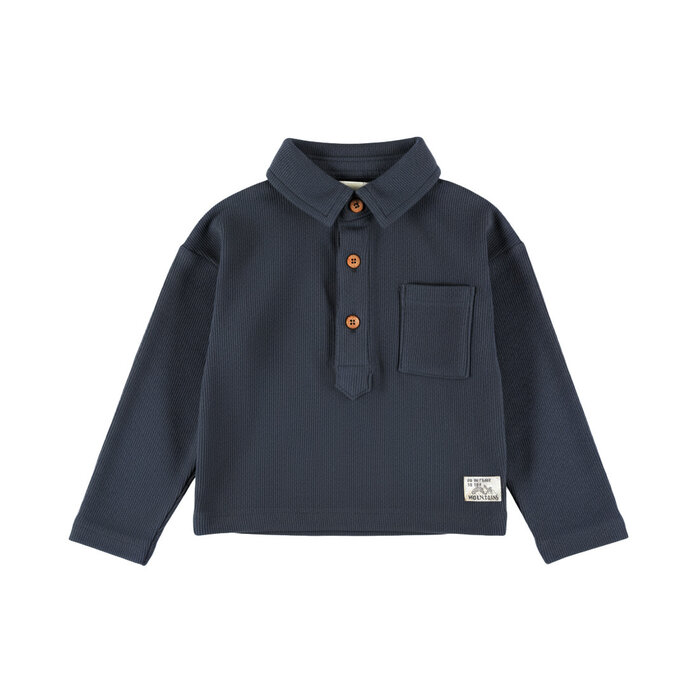 Dirkje Polo longsleeve Blueberry