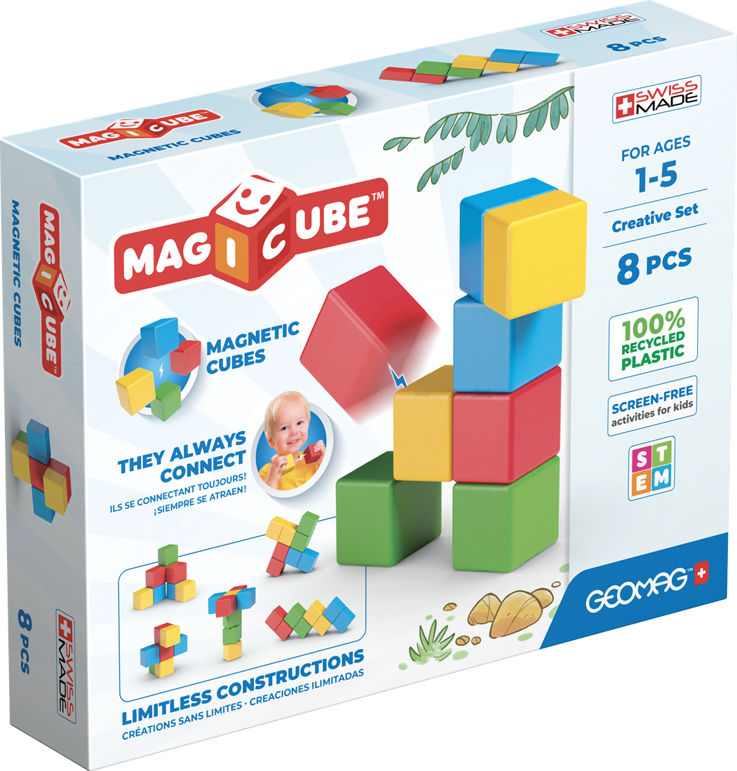 Geomag Magicube Recycled Creative Set 8-delig | Magnetisch speelgoed | 1-5 jaar