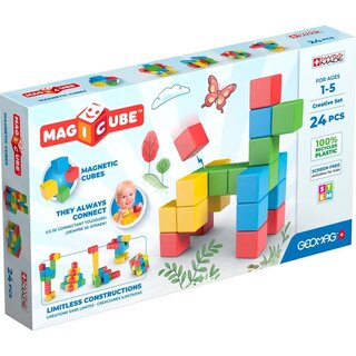 Geomag Magicube Recycled Creative Set 24-delig | Magnetisch speelgoed | 1-5 jaar