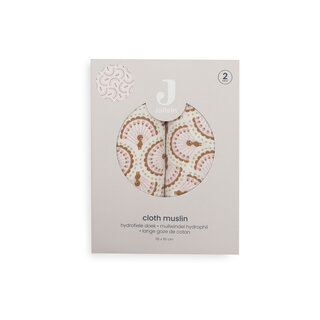Jollein Hydrofiele Doek Large 115x115cm - Soft Plumes - 2 Stuks