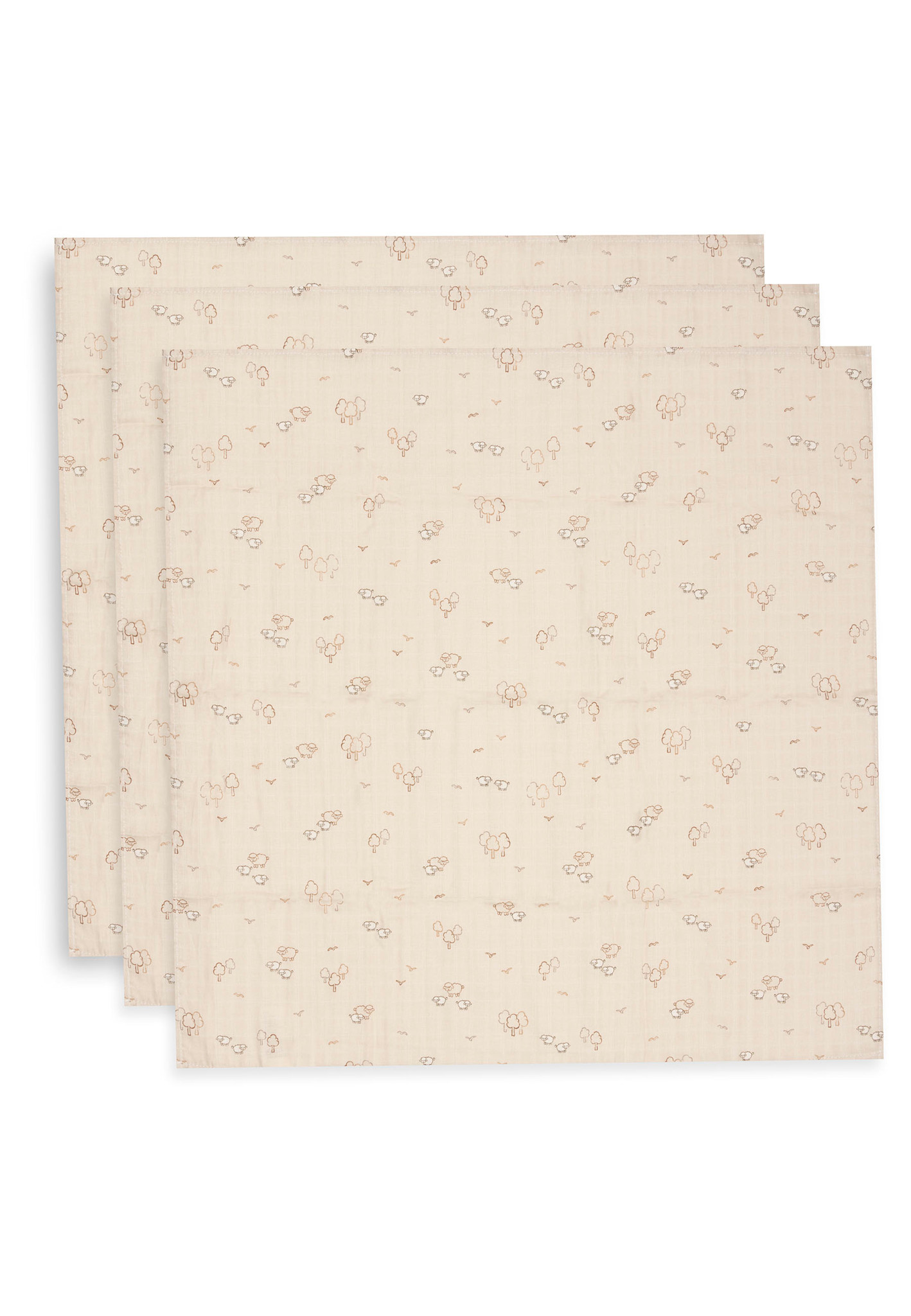 Jollein Hydrofiele Doek Small 70x70cm - Woolly - 3 Stuks