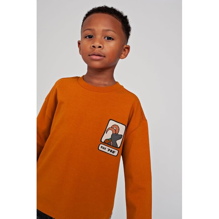 Sturdy Longsleeve oversized Oranje - Mountain top