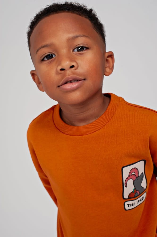 Sturdy Longsleeve oversized Oranje - Mountain top