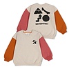 Sweater met backprint oversized Offwhite melange - Mountain top