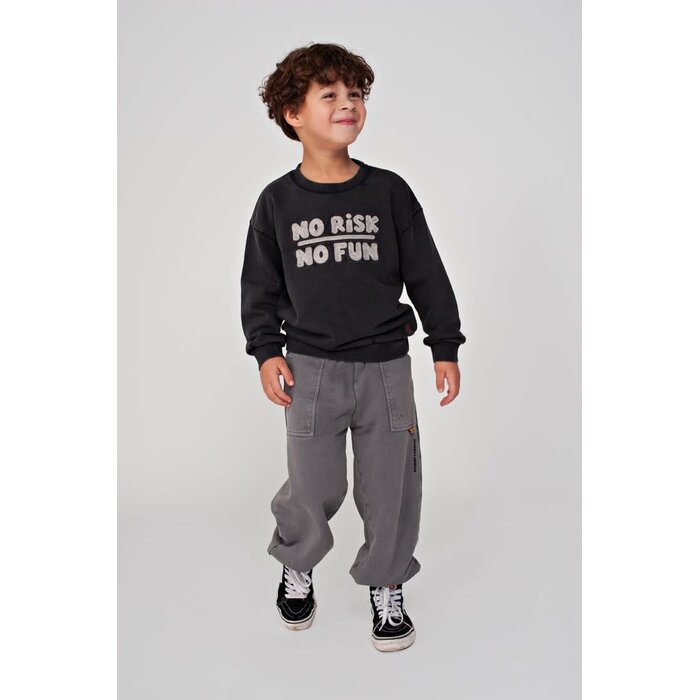 Sturdy Sweater relaxed fit Antraciet - Mountain top