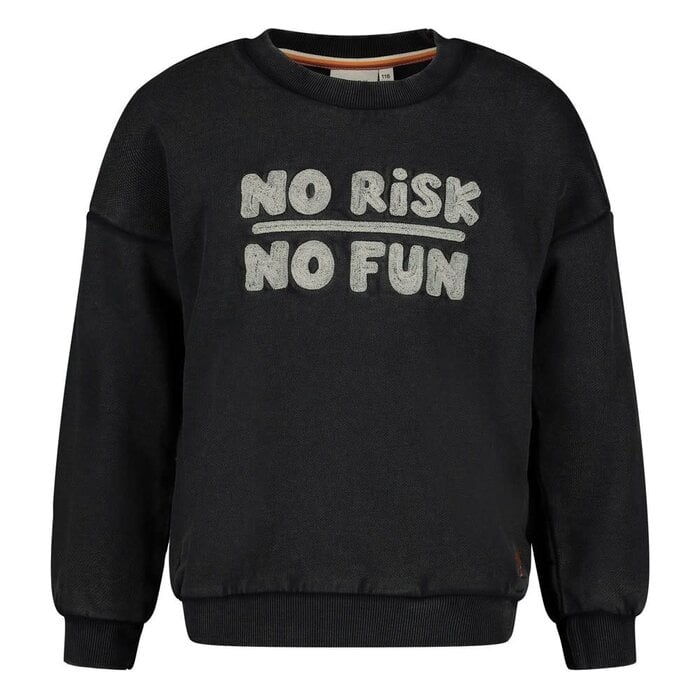 Sturdy Sweater relaxed fit Antraciet - Mountain top