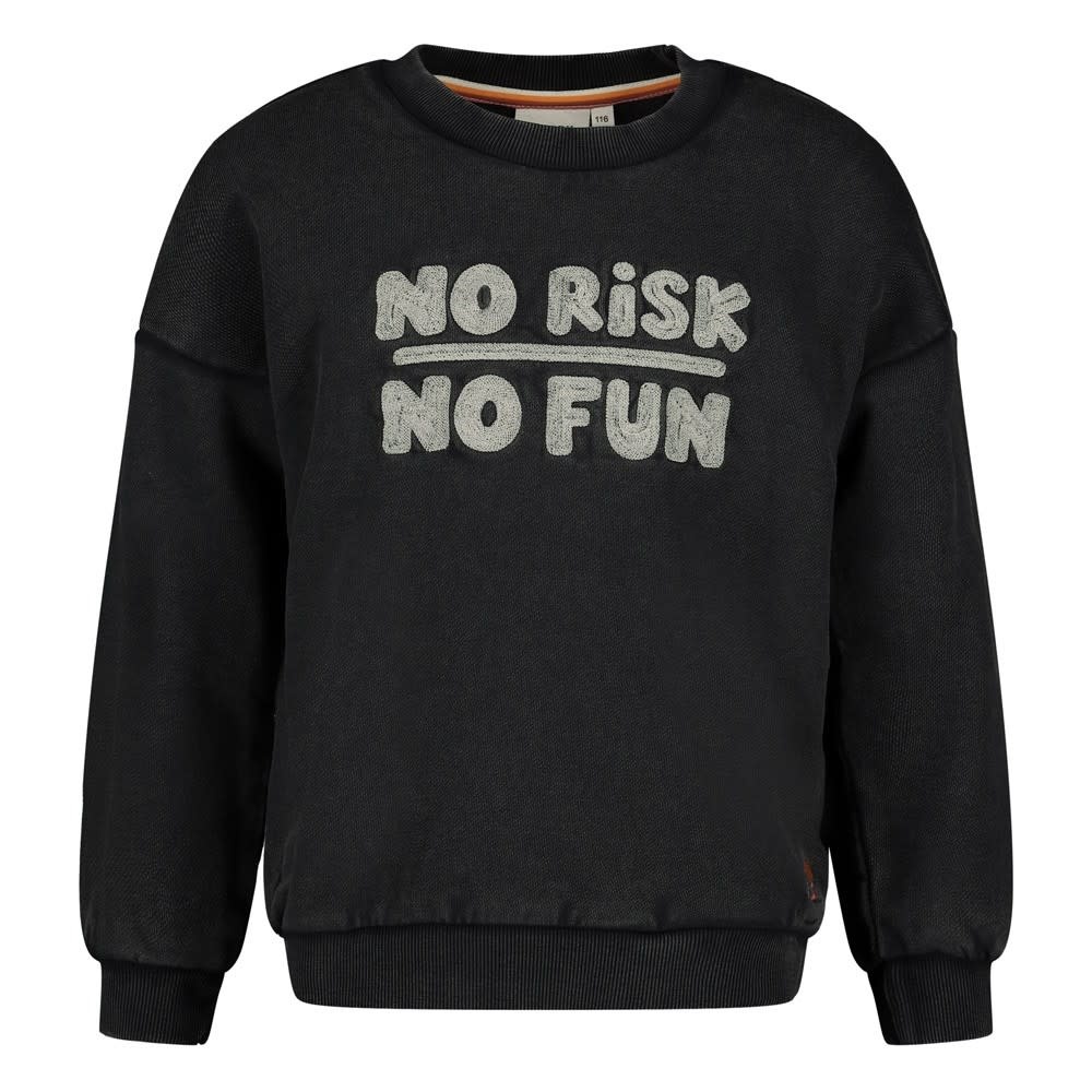 Sturdy Sweater relaxed fit Antraciet - Mountain top