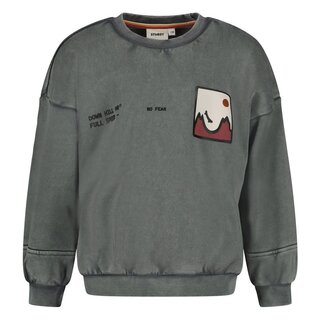 Sturdy Sweater met backprint oversized Grijs - Mountain top