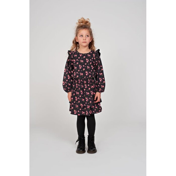 Jubel Jurk AOP Antraciet - Moon Flowers