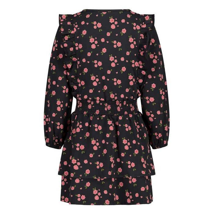Jubel Jurk AOP Antraciet - Moon Flowers