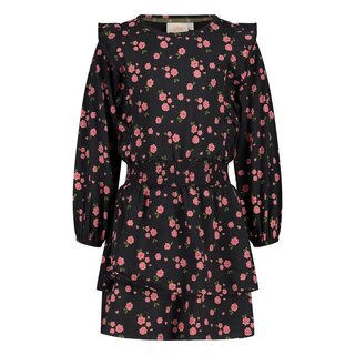 Jubel Jurk AOP Antraciet - Moon Flowers