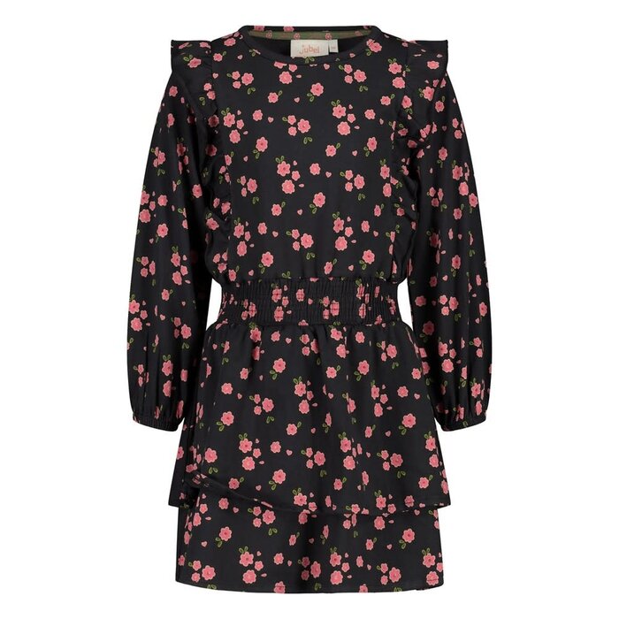 Jubel Jurk AOP Antraciet - Moon Flowers