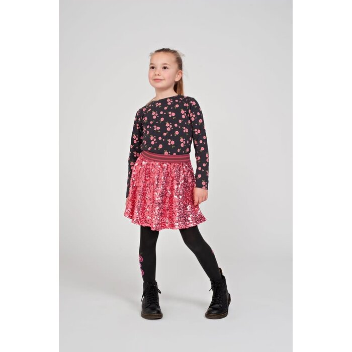 Jubel Longsleeve AOP Antraciet - Moon Flowers