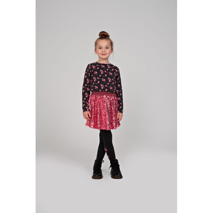 Jubel Longsleeve AOP Antraciet - Moon Flowers