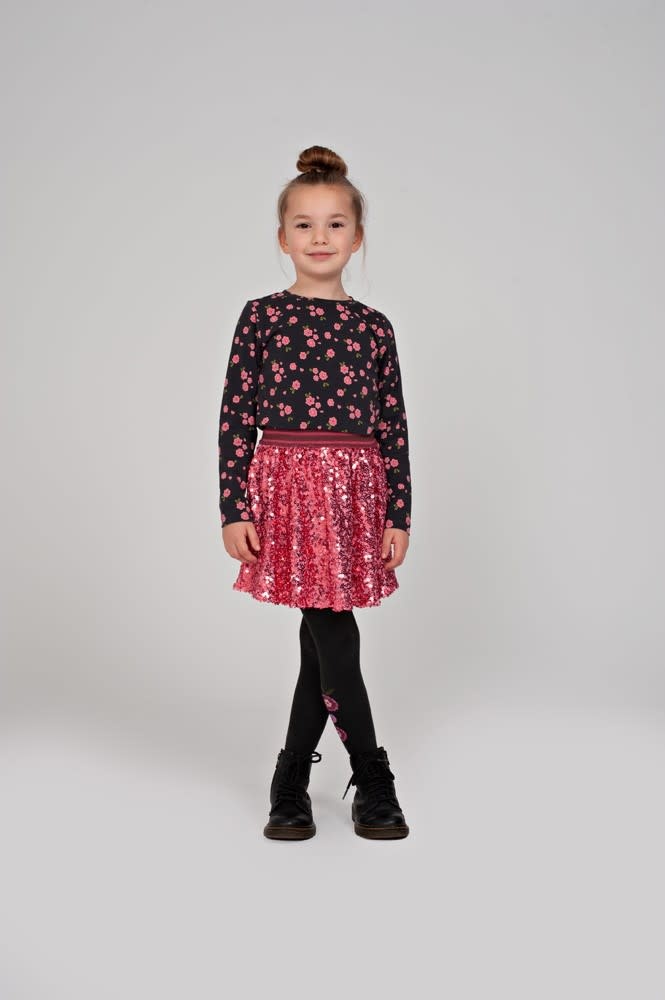 Jubel Longsleeve AOP Antraciet - Moon Flowers