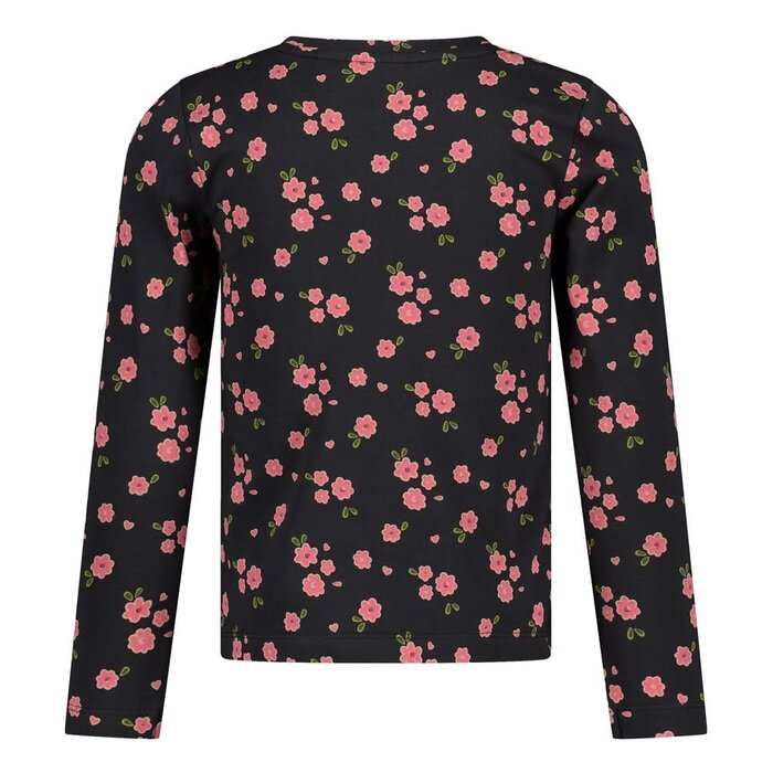 Jubel Longsleeve AOP Antraciet - Moon Flowers
