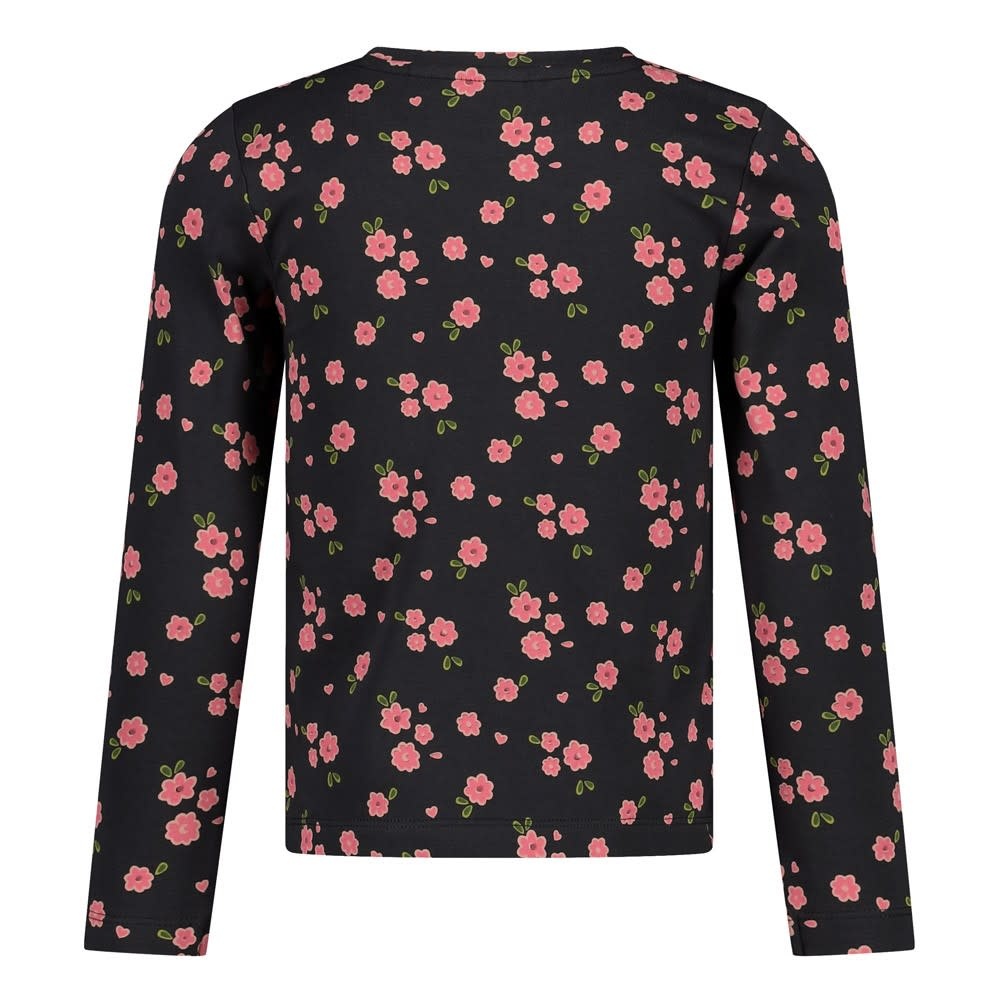 Jubel Longsleeve AOP Antraciet - Moon Flowers