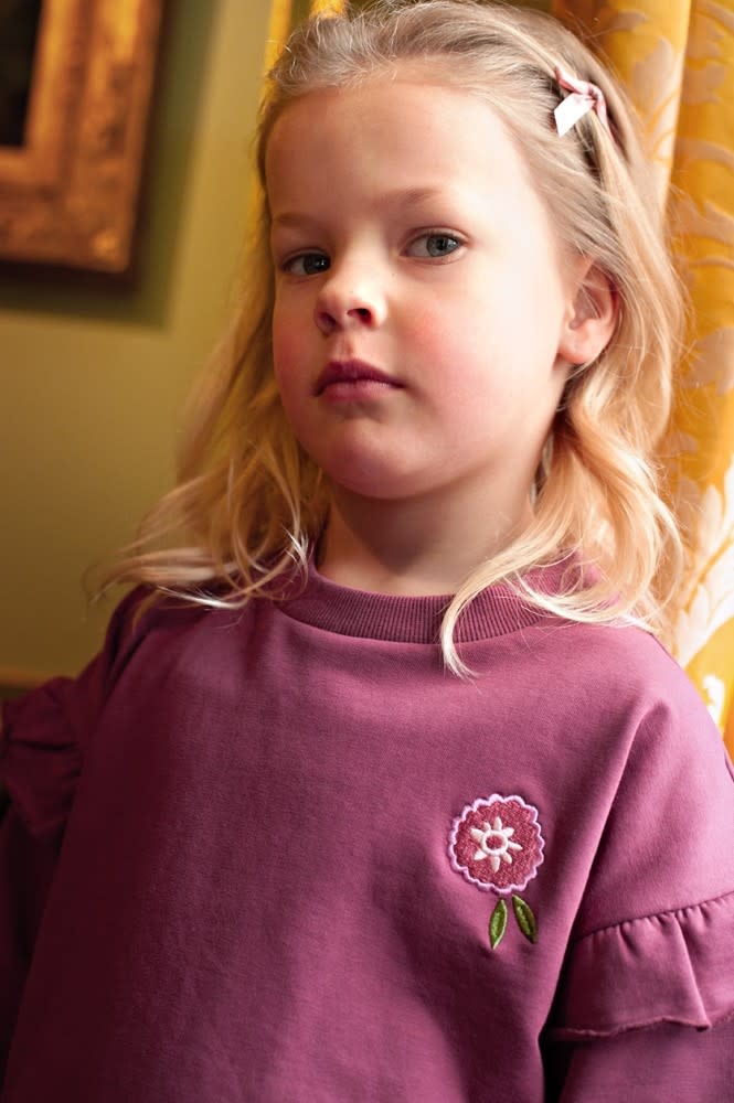 Jubel Sweater relaxed fit Mauve - Moon Flowers