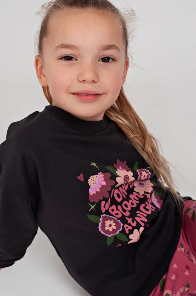 Jubel Sweater relaxed fit Antraciet - Moon Flowers