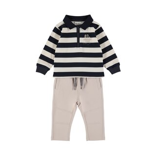 Dirkje 2 pc set Blueberry, Polo longsleeve, Jogging trousers