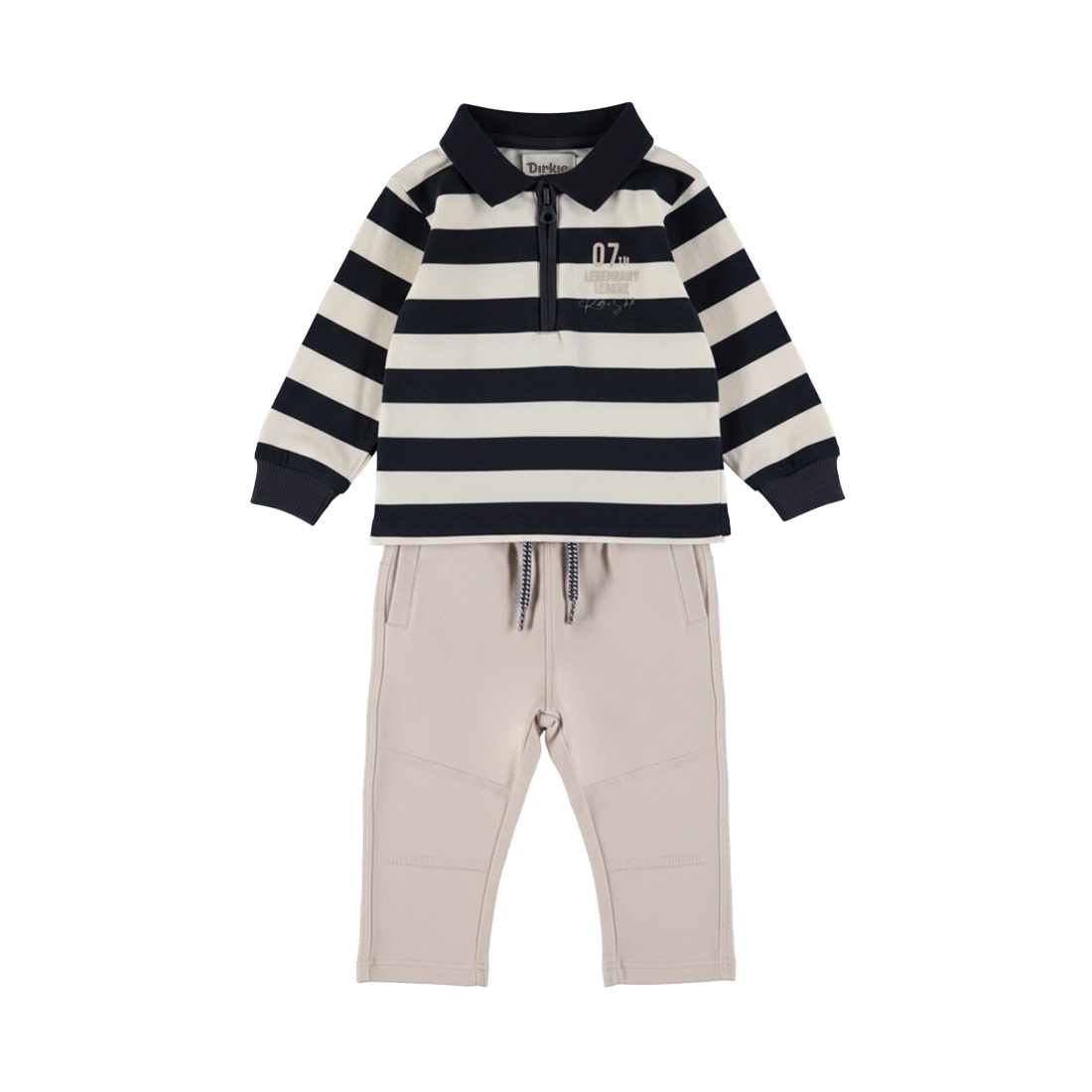 Dirkje 2 pc set Blueberry, Polo longsleeve, Jogging trousers