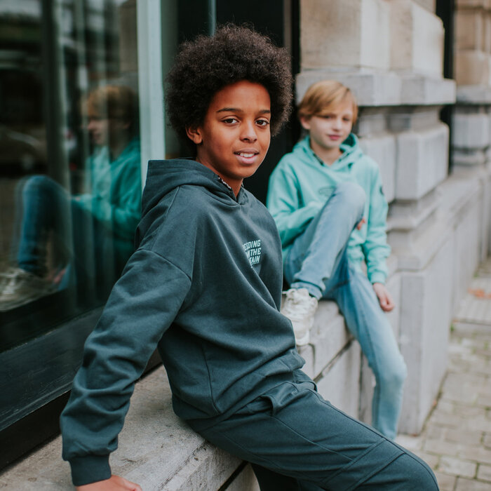 No Way Monday Hoodie Woodland gray, loose fit