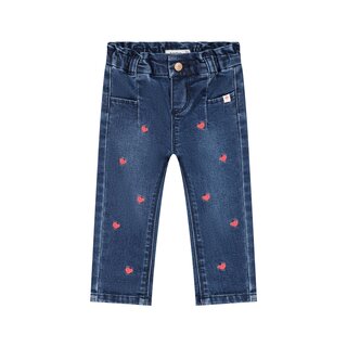 Babyface baby girls denim pants paperbag Dark blue denim