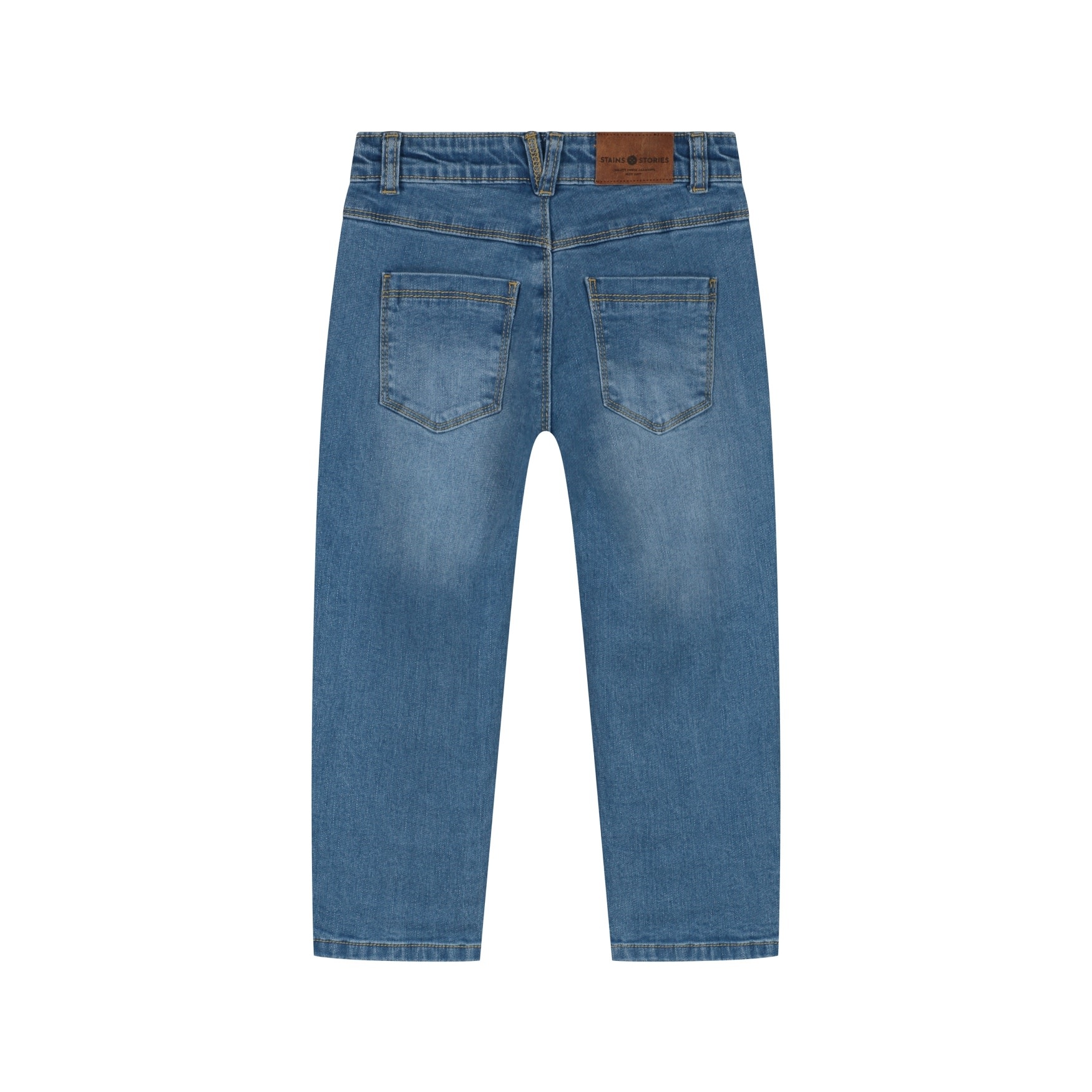 Stains & Stories boys denim wide fit Medium blue denim
