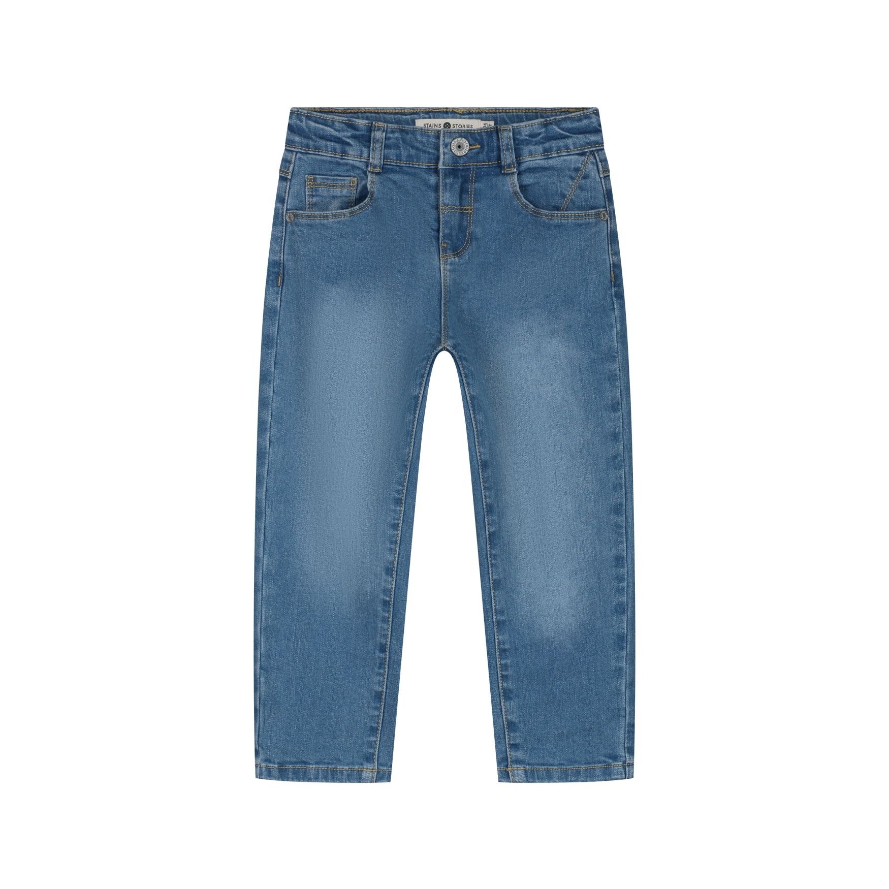 Stains & Stories boys denim wide fit Medium blue denim