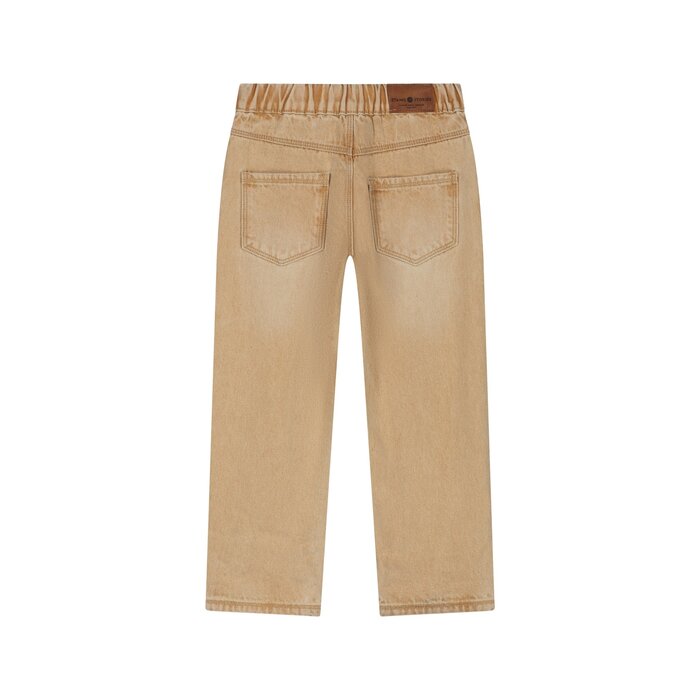 Stains & Stories boys pants wide fit full elastic Camel