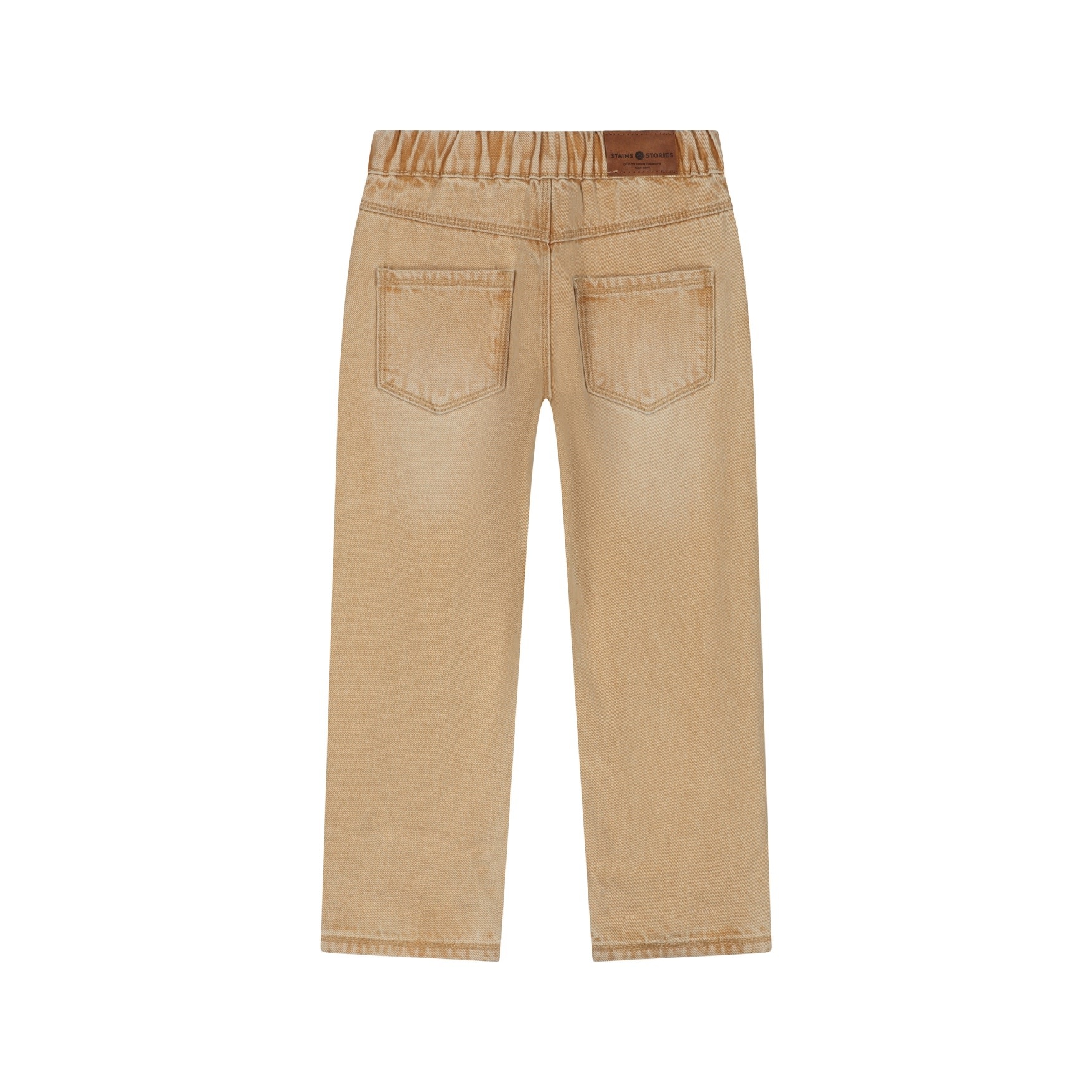 Stains & Stories boys pants wide fit full elastic Camel