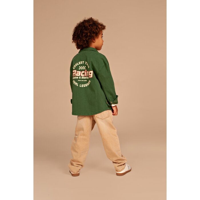 Stains & Stories boys shirt long sleeve Forest