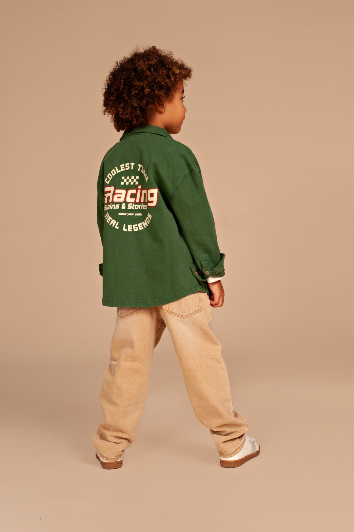 Stains & Stories boys shirt long sleeve Forest