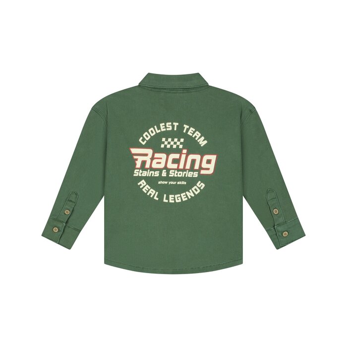Stains & Stories boys shirt long sleeve Forest
