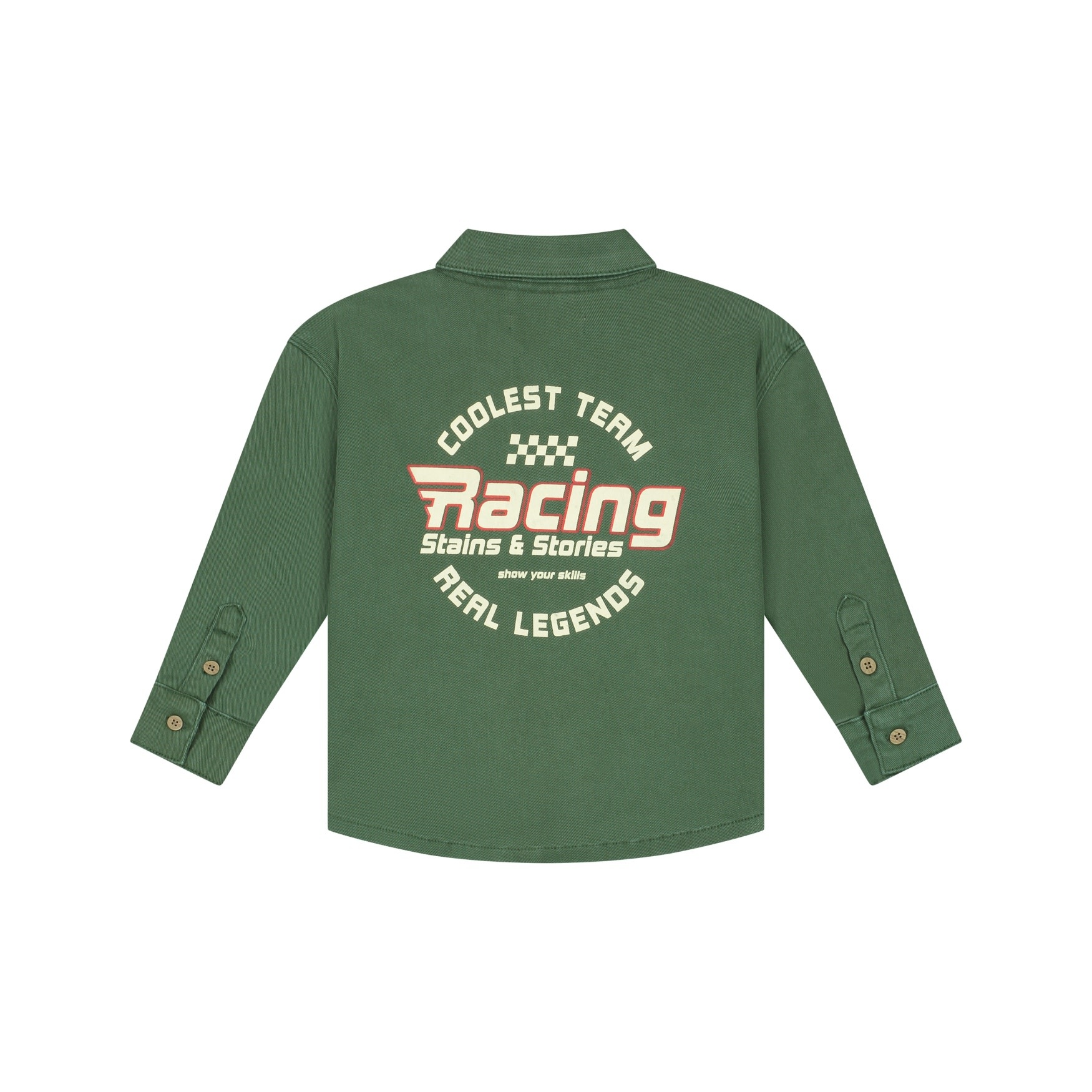 Stains & Stories boys shirt long sleeve Forest