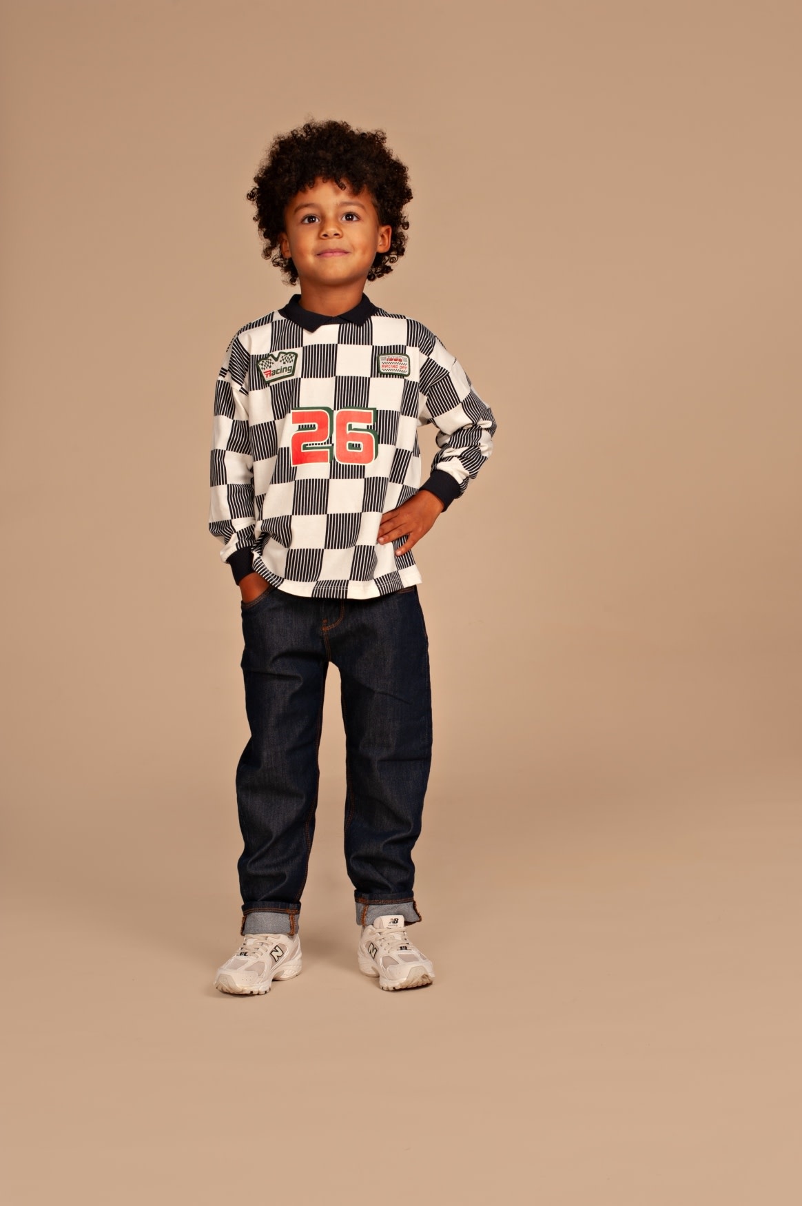 Stains & Stories boys t-shirt long sleeve Navy