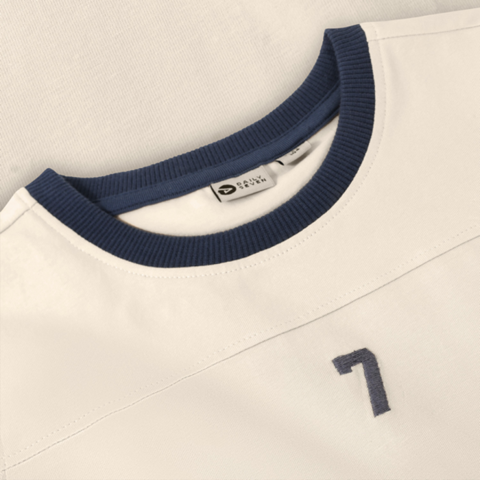 Daily7 T-shirt Contrast Sandshell